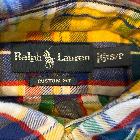 Ralph Lauren Men’s. Yellow and Blue Classic Button Down Shirt. Size small. - Picture 5 of 11